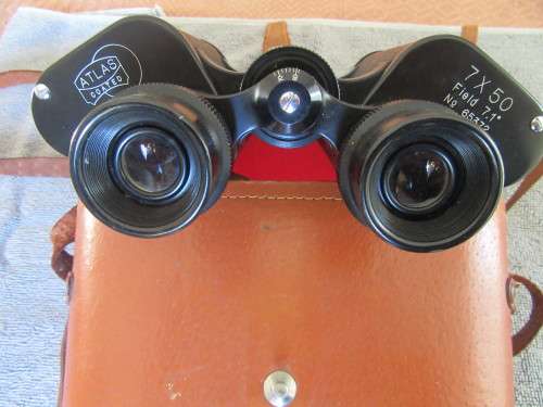 ATLAS BINOCULARS IN LEATHER CASE