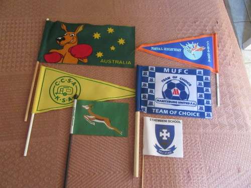 ASSORTMENT OF FLAGS, LARGE AND SMALL -  ALL FOR ONE BID