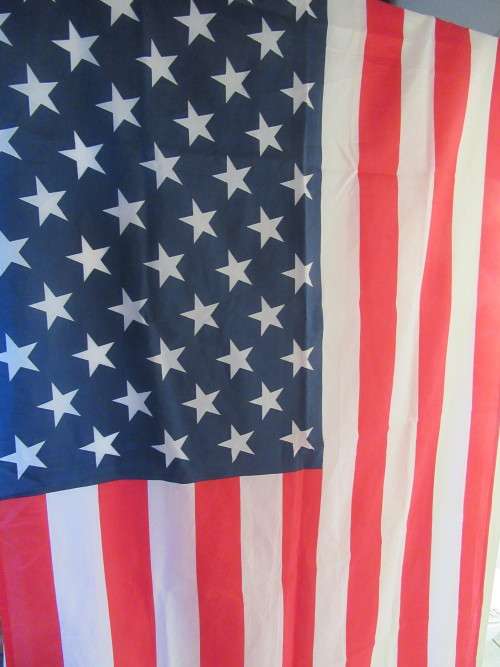 ASSORTMENT OF FLAGS, LARGE AND SMALL -  ALL FOR ONE BID