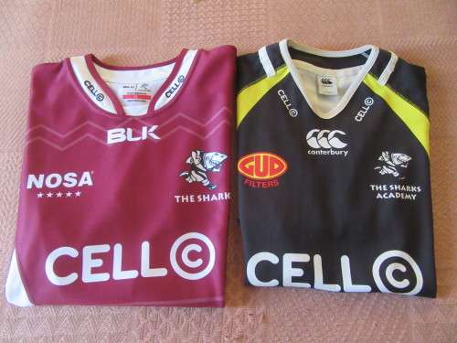 SHARKS RUGBY JERSEY AND SHARKS ACADEMY JERSEY - BOTH FOR ONE BID