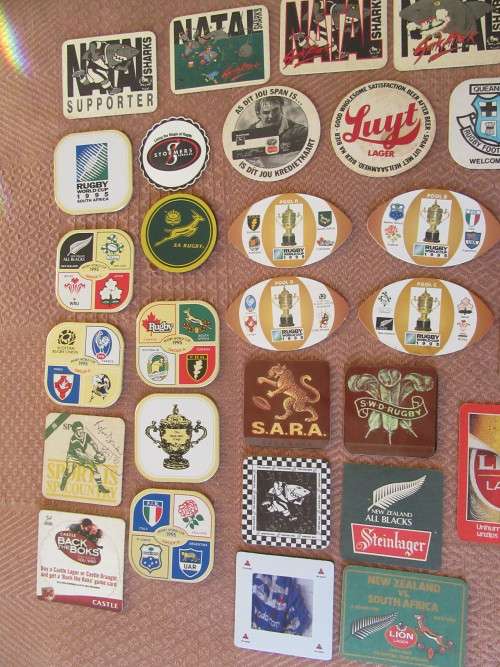 LARGE SELECTION OF RUGBY COASTERS - ALL FOR ONE BID