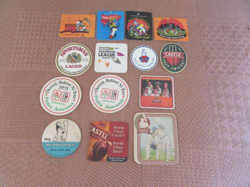 SELECTION OF CRICKET COASTERS - ALL FOR ONE BID