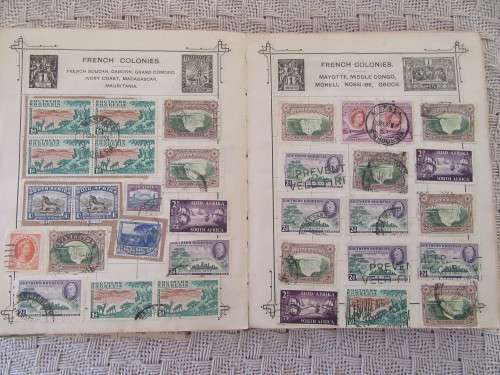 VINTAGE STAMP ALBUM FULL OF STAMPS