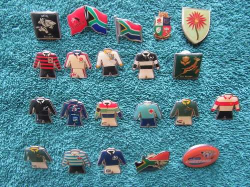 21 RUGBY PIN BADGES