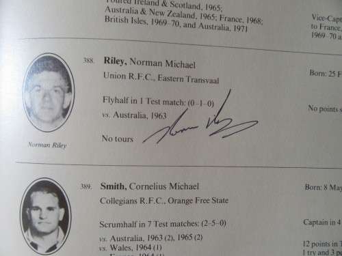 A STATISTICAL HISTORY OF SPRINGBOK RUGBY - SIGNED