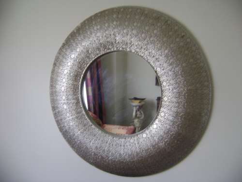 STUNNING LARGE MIRROR - MADE OF TIN, SEE PICTURES