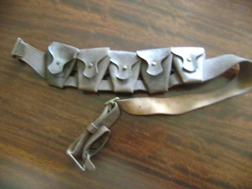 OLD WORLD WAR TWO AMUNITION BELT. - STAMPED 1942
