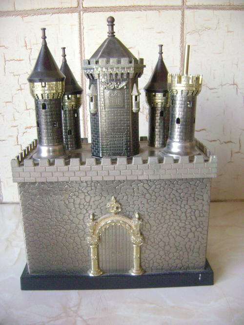 THIS OLD MUSICAL CASTLE LIQUER DECANTER - MADE IN HONG KONG
