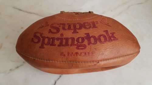 2 x Vintage Genuine Leather Invinsible `Super Springbok` Rugby Balls - One Lot