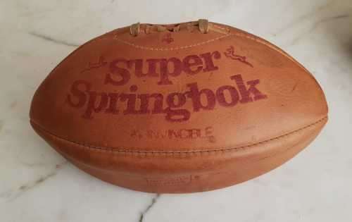 2 x Vintage Genuine Leather Invinsible `Super Springbok` Rugby Balls - One Lot