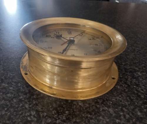 OLD SHIPS BRASS CLOCK