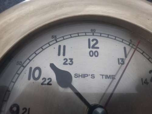 OLD SHIPS BRASS CLOCK