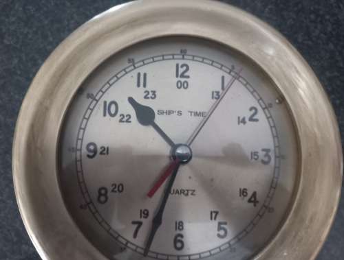 OLD SHIPS BRASS CLOCK