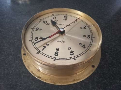 OLD SHIPS BRASS CLOCK