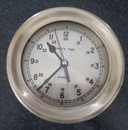 OLD SHIPS BRASS CLOCK