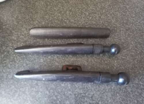 3X OLD AFRICAN KNIVES MADE OF BLACKWOOD