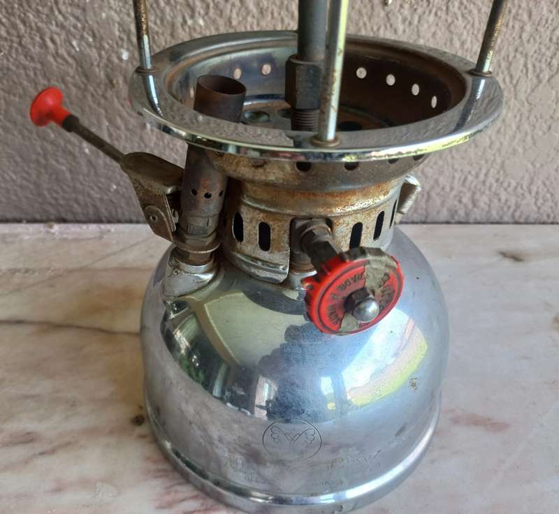 old butterfly paraffin lamp in good condition