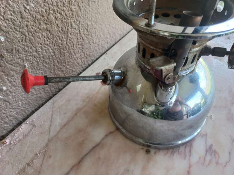 old butterfly paraffin lamp in good condition