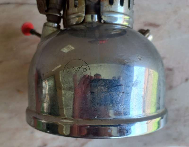 old butterfly paraffin lamp in good condition