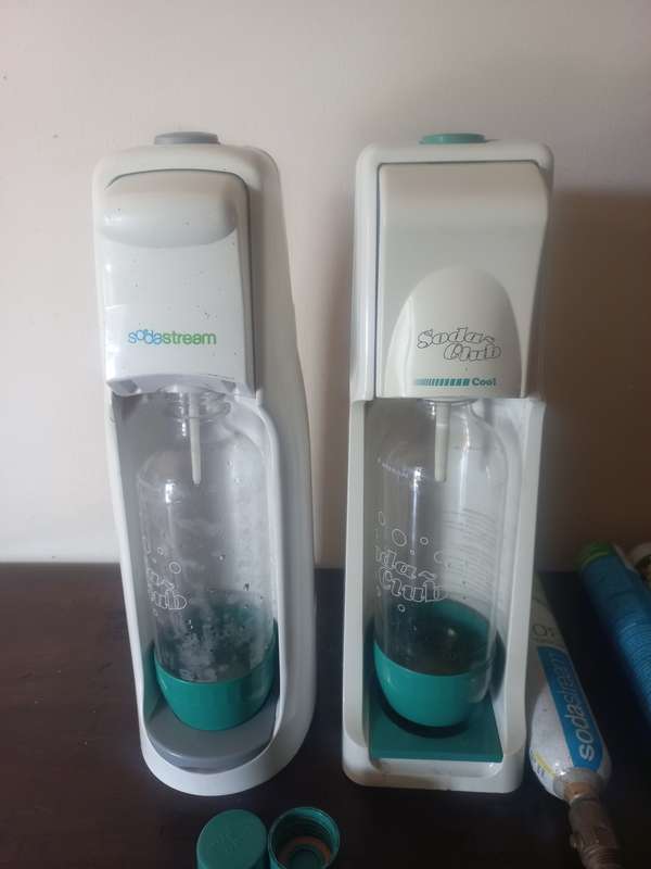 2x SODASTREAM  MACHINES WITH GAS BOTTLES