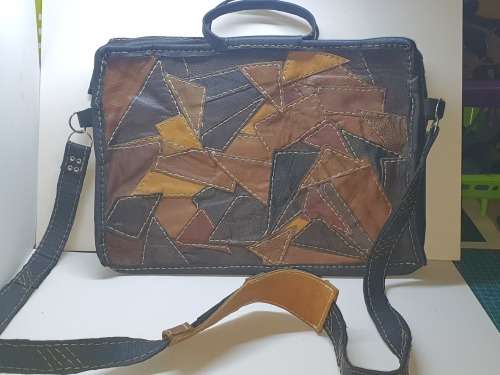 Top Grain Genuine Leather Laptop Bag Hand Made, Buffalo, Cow & Other.  One of Kind, 18` Laptop Bag