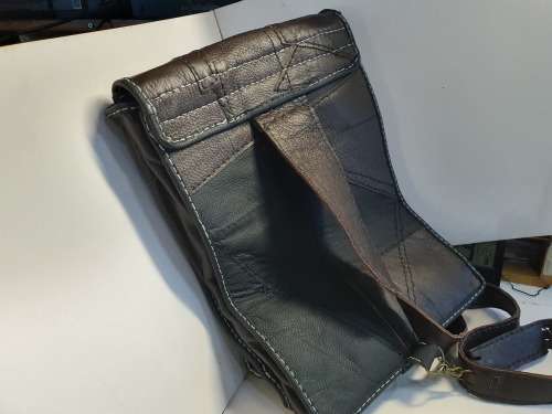 Top Grain Genuine Leather Laptop Bag Hand Made, One of Kind, 18` View my other items
