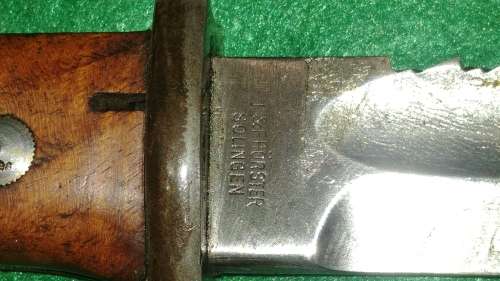 WW1 German Saw back Bayonet by F. Horster Solingen