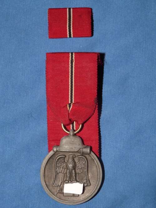 WW2 German Winter Campaign Medal - Eastern Front 1941/42 with Ribbon Bar