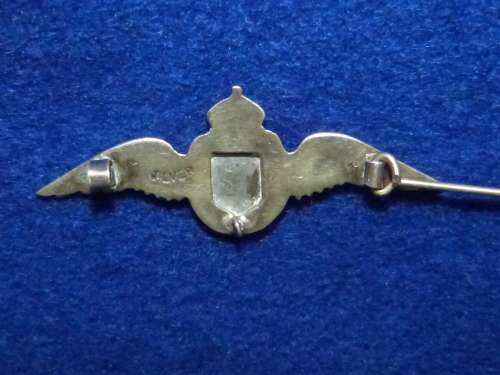 WW2 SAAF Silver Sweetheart wing (Silver marked)