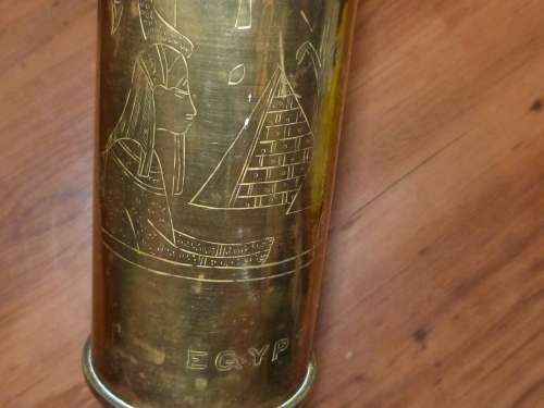 WW2 North Africa Trench Art Artillery Shell case (Relisted)