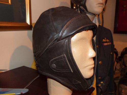 Vintage British Leather Flying Helmet