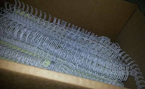 Rexel wire ringbinder & 18 boxes wire ringbinding stock