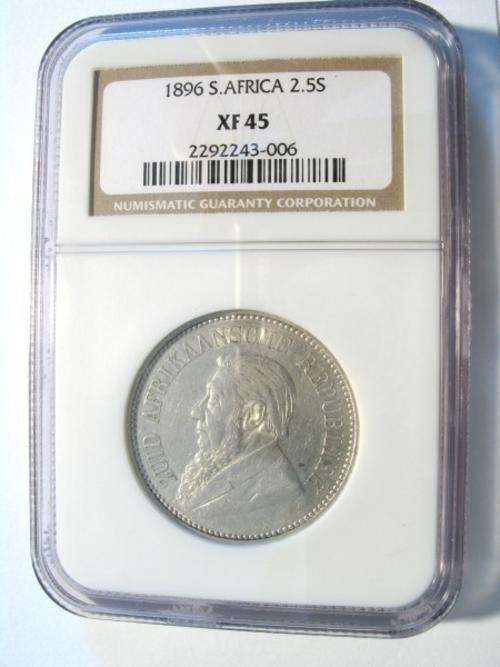1896 - ZAR - Half Crown - NGC XF 45- R1 Start*******