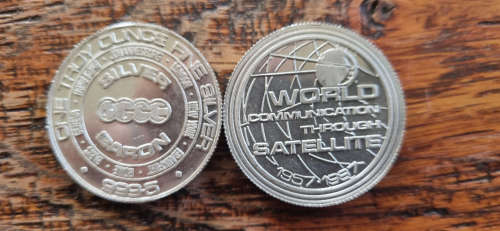 World Communication Silver Baron Silver 1 Oz  999.5 - Silver stain marks