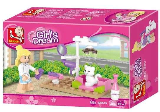 Sluban Building Set - Girl`s Dream Pet Beauty - 30 Pieces (Box damaged)