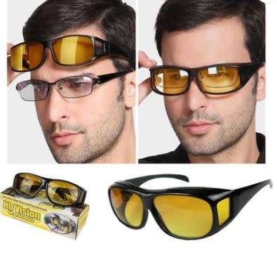 Night Vision Driving - HD Vision Wrap Around Glasses & Anti Glare Sun Glasses