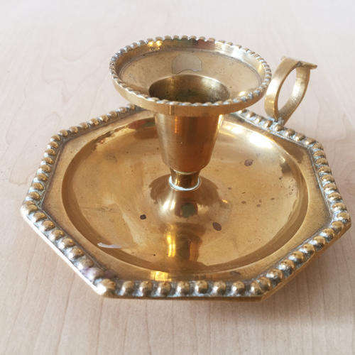 Solid Brass Candle Stand (130mm x 130mm x 80mm)