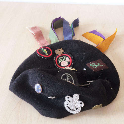 Boy and Girl Scout Cap with Badges