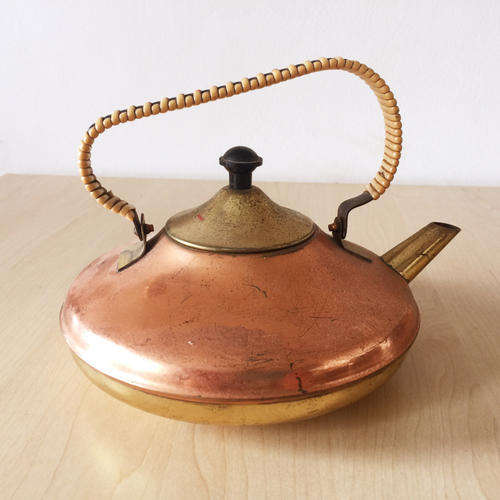 Vintage Copper and Brass Kettle (150mm x 150mm)