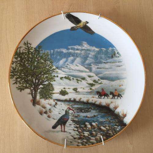 Collectible Heritage Collection Porcelain display Plate  - "Winter in the Drakensburg"  (250mm)