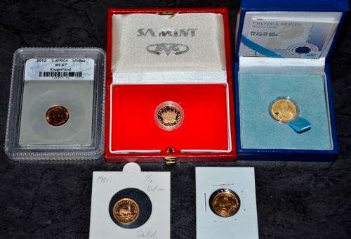 5 x 1/10 Gold Coins