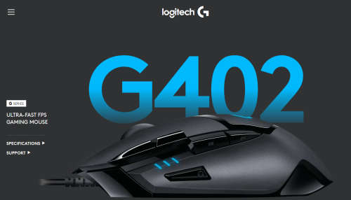 NEW! Logitech G402 Hyperion Fury Super Fast Gaming Mouse
