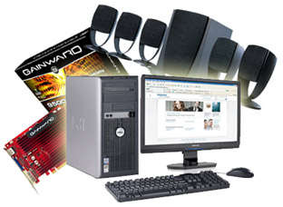 Amazing Gaming PC - 1GB Geforce Graphics card, 1.5TB Sata Hdd - 4GB RAM + Sexy 19" Monitor +More!