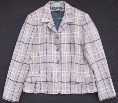 Ladies 100% Wool Tweed Smart Blazer, Size 40