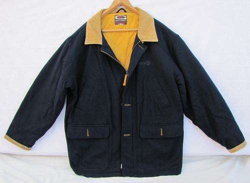 Mens Navy Blue Wool Very Warm Jacket, lined and comfortable, Size 38/40