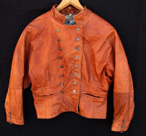 Ladies Unique Stunning Genuine Leather Casual Jacket, Lined, Very Warm and Comfortable, Size 34