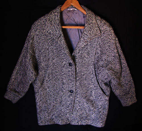 Ladies Tweed Wool Winter Jacket, Very Warm, Lined and Comfortable, Size 38
