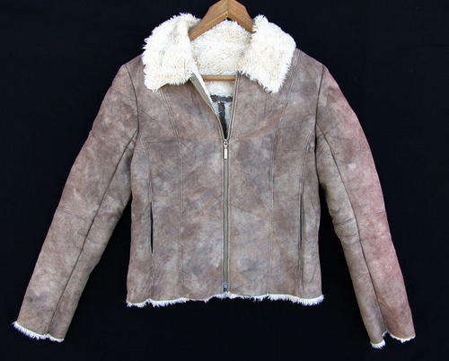 Ladies Stunning Sheep Skin Casual Jacket, Very Warm and Comfortable, Size 34