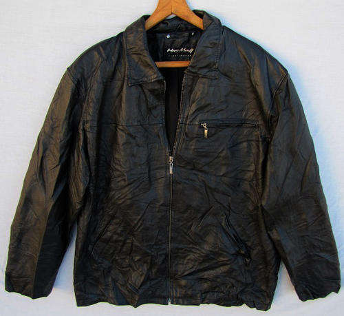 Stunning Mens Black Genuine Leather Casual Jacket, Lined, Very Warm and Comfortable, SA Size 36