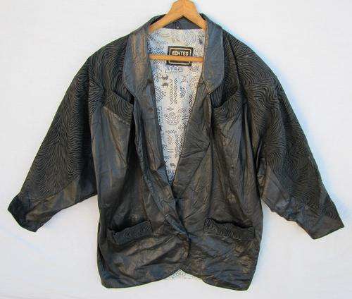 Womans Fetching Black Leather Jacket, Very Warm and Comfortable, Size 38
